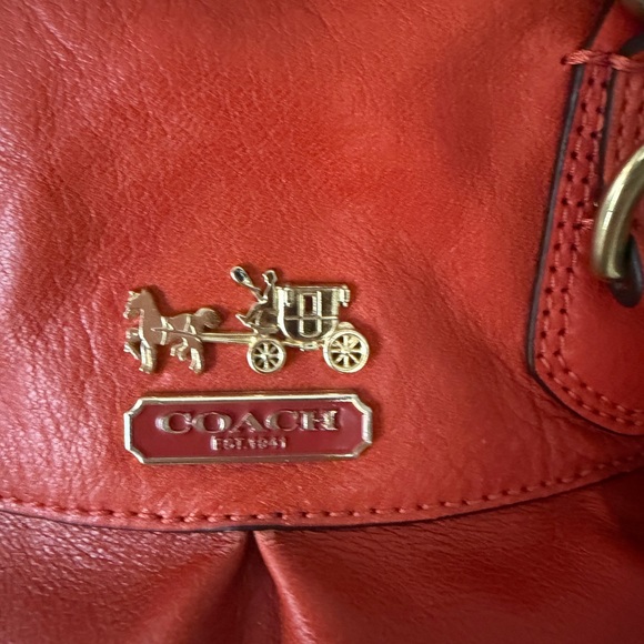 Coach Red Leather Handbag - Picture 3 of 8